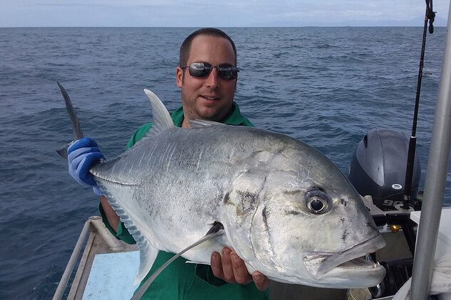 Giant trevally caught off-shore from the Daintree River